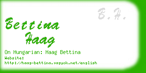 bettina haag business card